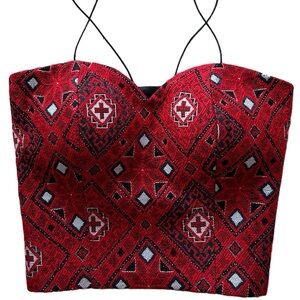 ⭐️2 for $140⭐️ Crop Top - free size - Corset Vintage Tapestry
